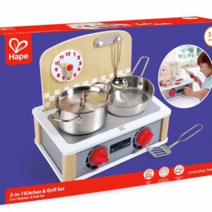 Juego de cocina y parrilla 2 en 1 Hape