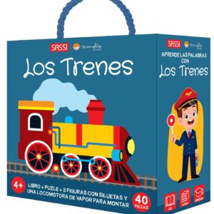 LIBRO + PUZZLE LOS TRENES DE SASSI