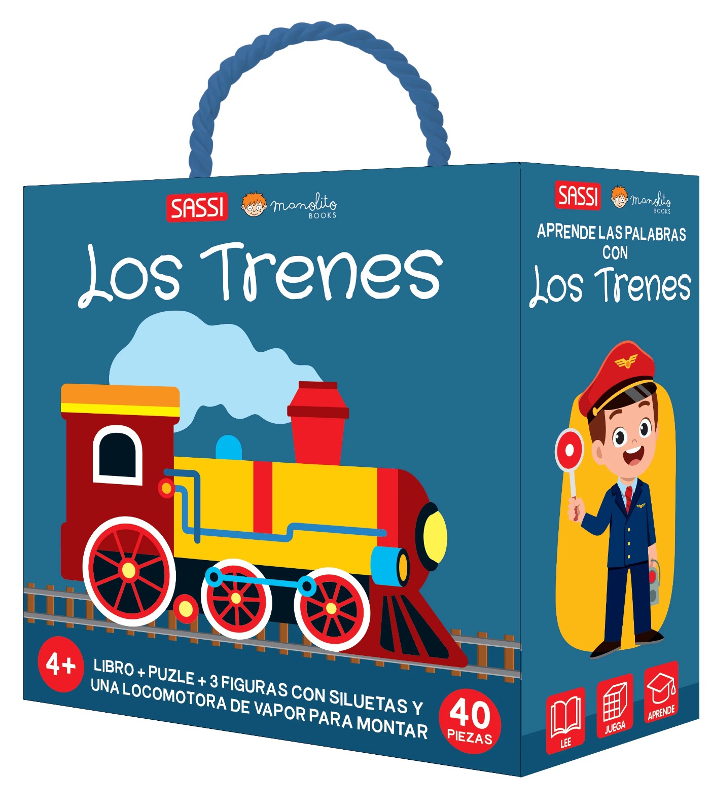 LIBRO + PUZZLE LOS TRENES DE SASSI