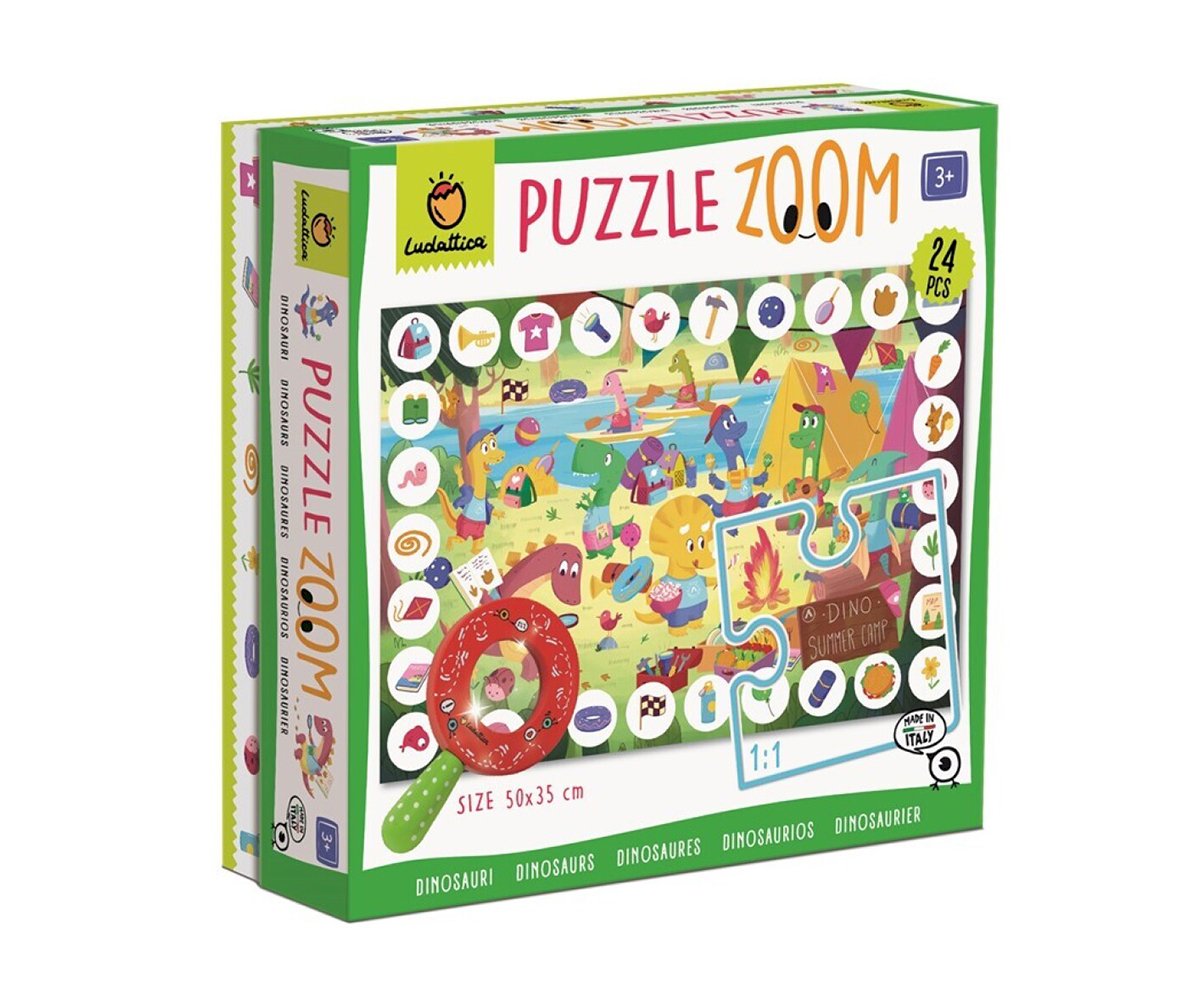Puzzle zoom Dinosaurios de Ludattica